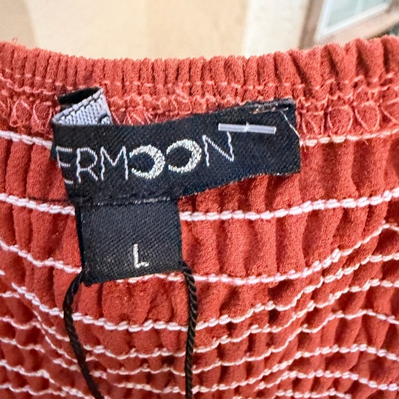 Rust tie front wrap with Long Sleeves - Picture 2 of 5